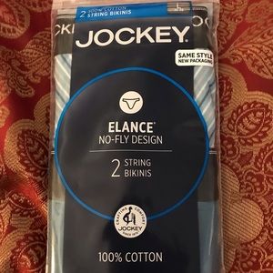Men’s Jockey Elance String Bikini Briefs Underwear 2 pack Size Large